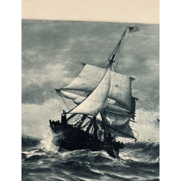 Photograph/Painting W. Sheppard Man of War Wasp and the Frolic History of US - Picture 6 of 7